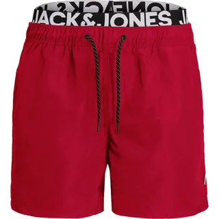 JACK & JONES Herren Badehose Badeshort SPLICELOGO S M L XL XXL Schwarz Rot Orang - L