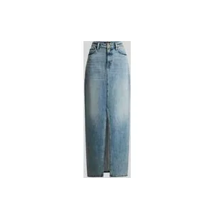 Taillierter Jeansrock aus Baumwoll-Lyocell-Mix, Jeansblau Melange, 40