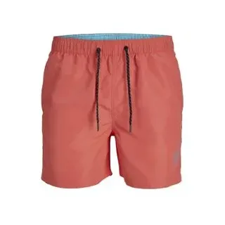 Jack & Jones Herren Badehose Badeshort JPSTFIJI JJSWIM SOLID Hot Coral Solid 12225961 S
