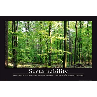 empireposter Motivational - Sustainability Wald Forrests Motivations Poster Plakat Druck - Grösse 91,5x61 cm