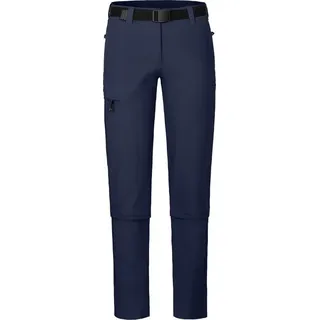 Bergson Zip-off-Hose YORK Zipp-Off Damen Wanderhose, vielseitig, pflegeleicht, Langgrößen, peacoat blau blau lang | 76