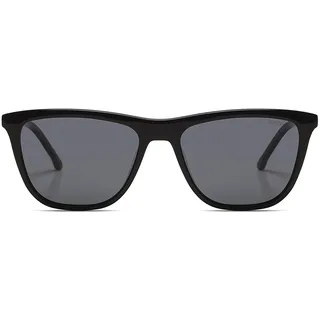 KOMONO River Black Unisex Quadratische Acetat-Sonnenbrille für Damen und Herren mit UV-Schutz und Polarisierten Gläsern