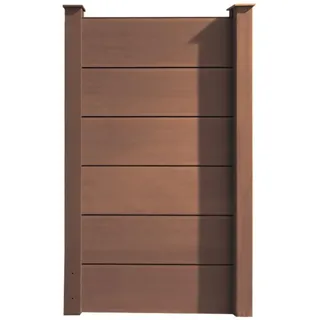 HORI Sichtschutzzaun XXL | WPC | Sichtschutz | Gartenzaun | Zaun | Lamellenzaun I 90 x 180 cm I Braun