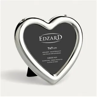 Edzard Bilderrahmen Herz edel versilbert 7x7 cm 3er Set