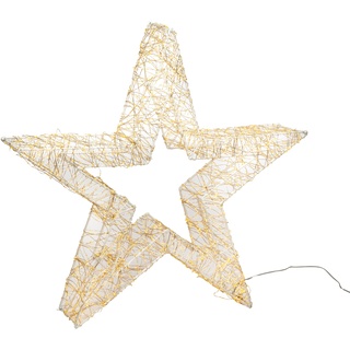 LED Stern STAR-MAX "Weihnachtsstern, Weihnachtsdeko aussen" Lampen Gr. 2400 flammig, Höhe: 60 cm, silberfarben Weihnachtsbeleuchtung Weihnachtsstern Weihnachtsdekoration Dekofiguren