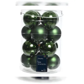 Christmas Decorations Kaemingk Weihnachtsbaumkugeln Glas 8 cm 16 Stueck Gruen