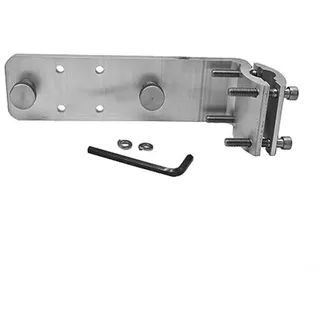 Wodsty Bootsschienen-Grillhalterung mit Schnellentriegelungsmechanismus, passend für 2,2 cm bis 3,8 cm runde und 3,8 cm quadratische Geländer, eloxiertes Aluminium