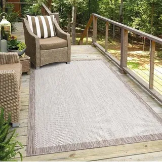 Famanu Teppich wetterbeständig beige - 150 x 150 cm, quadratisch, für Innen und Außen