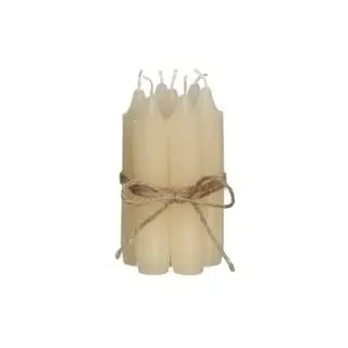 NaDeco Dinner-Kerzen, Höhe 11cm, 7 Stück, 13 Farben zur Auswahl | Spitzkerze | Pencil Candle | Stabkerze | Durchgefärbte Stabkerzen | Taper Candle | Vintage Kerzen, Farbe:Creme | Beige
