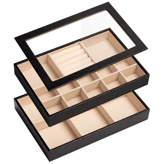 ADEL DREAM AdelDream Stapelbares Schmucktablett Schmuckschatpfanne Aufbewahrung Schublade Lagerung-Schmuck Aufbewahrung Damen Schmuckschatpfe