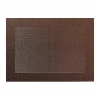 Asa Selection PVC Tischset mit Gewebtem Rand, Platzdeckchen, Platzset, PVC, Braun, B 33 cm, 78054076
