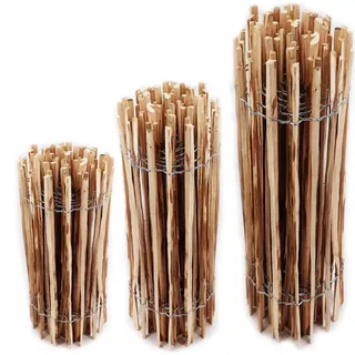Aquagart Staketenzaun 10 m x 100 cm Braun/Holz