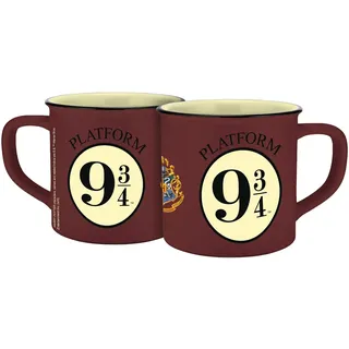 Warner Brothers Harry Potter 13273 Keramiktasse in Emaille-Optik, Keramik, Rot