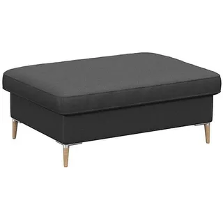 FLEXLUX Pouf Fiore, Kaltschaum, Füße Alu+ Eiche schwarz