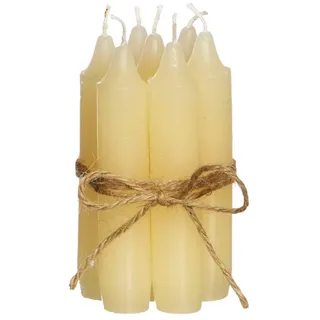 ideas 4 seasons Spitzkerze Stabkerze 7er Set, Rustikale Tafelkerze, 11 x 2cm weiß