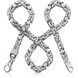 modabilé Königskette Herren Halskette 6mm Kette 55cm - 60cm lang Silberkette I 925 Sterling Silber 50cm