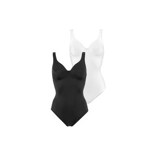 NUANCE T-Shirt-Body Damen schwarz+weiß Gr.85 Cup C