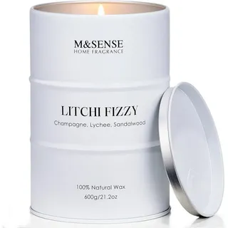luxuskollektion Duftkerze 600 g Litschi Fizzy weiß