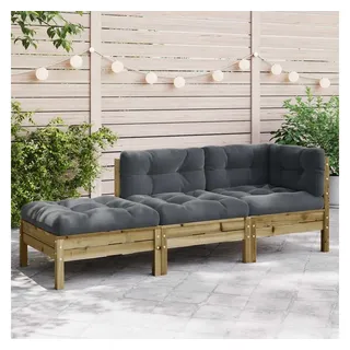 vidaXL Gartensofa 3-Sitzer Kiefer