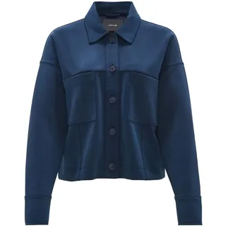 OPUS Damen Jacke | Kurzblazer JIPI Boxy Fit aus BCI Cotton Mix Coal Blue, 42 - 42