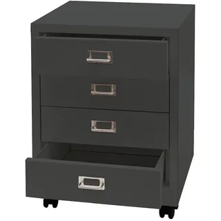 Mendler HWC-L49 Aktenschrank 55x40x41 cm dunkelgrau