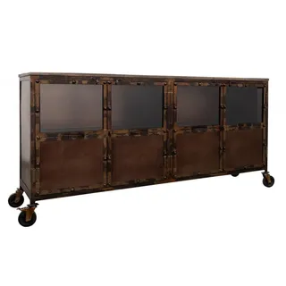 Massivmoebel24 Sideboard 180 x 90 x 40 cm Braun lackiert