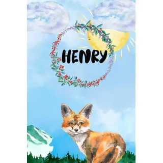 Henry Notizbuch: Henry Notizbuch Personalisiertes Design Notizbuch 120 linierte Seiten | ca.DIN A5 | perfekte Geschenkidee um seine Gedanken und ... als Notizbuch für die Schule.