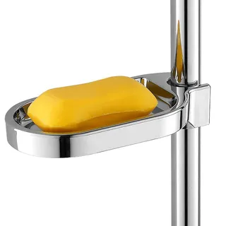 GOTOTOP Seifenhalter ABS, Verstellbar, 25 mm | Seifenschale, für Duschstange Dusche Badezimmer