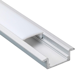 Aluprofil Einbau Aluminium Profile Alu Schiene Abdeckung Leiste für LED Strips Profil Stripes (1m opal)