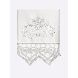 heine Gardine Panneaux, Stangendurchzug (1 St), halbtransparent weiß 40 cm x 80 cm