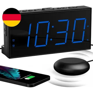 Mesqool Extra Lauter Wecker Mit Bettschüttler, Vibrierend Für Schwerschläfer, Hö