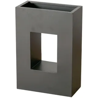 Boltze Home Übertopf, Schwarz, Metall, quadratisch, 18x55x38 cm, Dekoration, Blumen & Zubehör, Übertöpfe