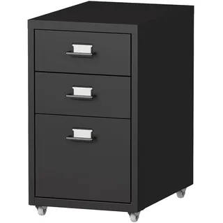 [en.casa] Kökar Schubladenschrank 48 x 28 x 41 cm schwarz