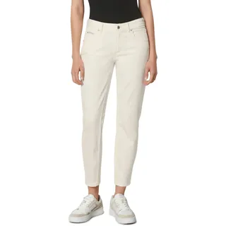 Slim-fit-Jeans MARC O'POLO DENIM "Modell ALVA slim cropped" Gr. 26, Länge 32, weiß (clean white) Damen Jeans Röhrenjeans Lässiges, verkürztes Bein