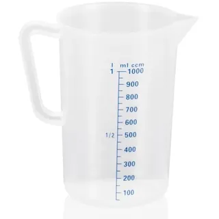 Messbecher mit 50ml Skalierung, Polypropylen - 1 Liter"