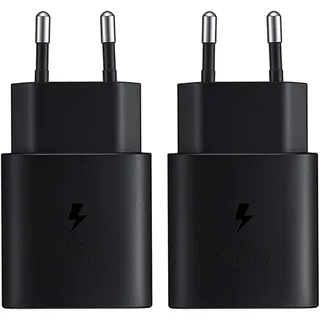 2 Stücke 25W USB C Ladegerät Schnellladegerät für Samsung Galaxy S25 S24 S23 S22 S21 S20 Plus Ultra S24+ S23+/Z Fold 5/6/ Z Flip 5/6/ Note20/10/A54 A55/ iPhone, iPad, Tablet, Ladeadapter Netzteil