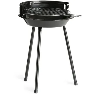Landmann Holzkohle-Rundgrill Mobiler Holzkohlegrill für 2 bis 3 Personen Ø 27 cm Windschutz