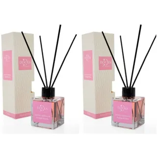 2er Set DOCKS Raumduft Set 110ml Diffuser mit Duftstäbchen – Lufterfrischer Duft Babypuder