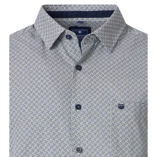 Redmond Kurzarmhemd Druck Comfort Fit beige|braun L