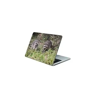 Skins4u Folie Sticker Skin Vinyl Aufkleber mit farbenfrohen Motiven für bis 10 Zoll 25.4x20.3cm Laptop Skin Decal Cover Waschbaeren