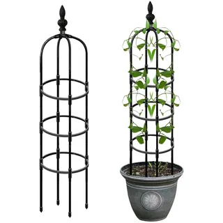 Stronrive Rankhilfe Obelisk - Metall Garten Rankhilfe Pflanzenstützen Rankkäfige Rankhilfe Für Pflanzen Kletterturm Für Blume Rankhilfen Für Kletterpflanzen Spaliere Und Rankhilfen Für Rosen, Reben