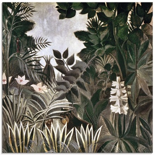 Glasbild ARTLAND "Dschungel, 1909" Bilder Gr. B/H: 30 cm x 30 cm, Glasbild Wald quadratisch, 1 St., grün Glasbilder in verschiedenen Größen