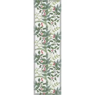 EKELUND MASTER WEAVERS 1692 Tischläufer Julia 35x120 cm, Pixel gewebt (6-farbig) grün