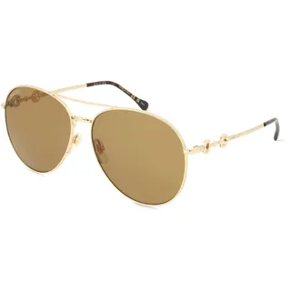 GUCCI GG1698S Damen-Sonnenbrille Vollrand Pilot Metall-Gestell, gold