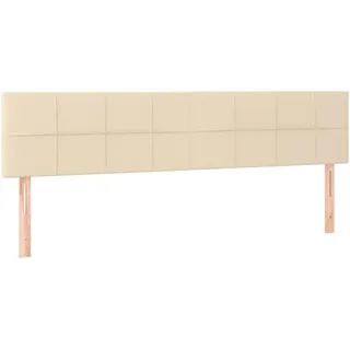 vidaXL Kopfteil 2er Set 90 x 5 x 78/88 cm Creme
