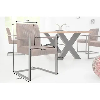 Riess-Ambiente Armlehnenstuhl BIG ASTON Microfaser vintage braun