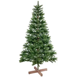 IC Winterworld Künstlicher Weihnachtsbaum 180 cm naturgetreuer künstlicher XL Weihnachtsbaum, Künstliche Normanntanne, Nordmanntannen-Optik, ca. 922 Äste, PE Nadeln, Holz Baumständer grün