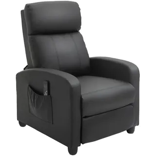 Homcom Massagesessel, Schwarz, Kunststoff, 1-Sitzer, Füllung: Schaumstoff, 88x98x68 cm, Wohnzimmer, Sessel, Massagesessel