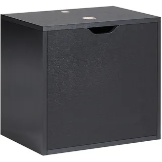 Beliani Waschbeckenunterschrank 44 x 40 cm schwarz mit 1 Tür Hängeschrank Bad Suzano