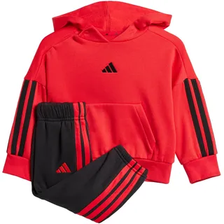 adidas Unisex Baby ESSENTIALS HOODED JOGGER, Pure Ruby/Black/Black, 6-9 Months